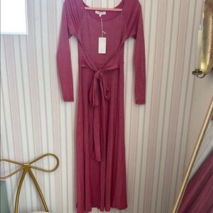 Corey Lynn Calter Red Long Sleeve Wrap Dress